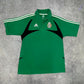 Adidas Mexico Vintage Polo in Grün, Vorderansicht
