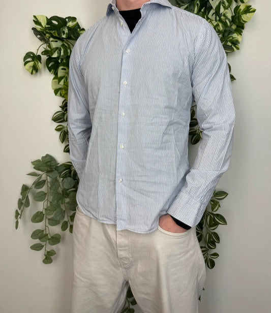 Bulgarini Vintage gestreiftes Langarm Hemd S - MonkeysVintage