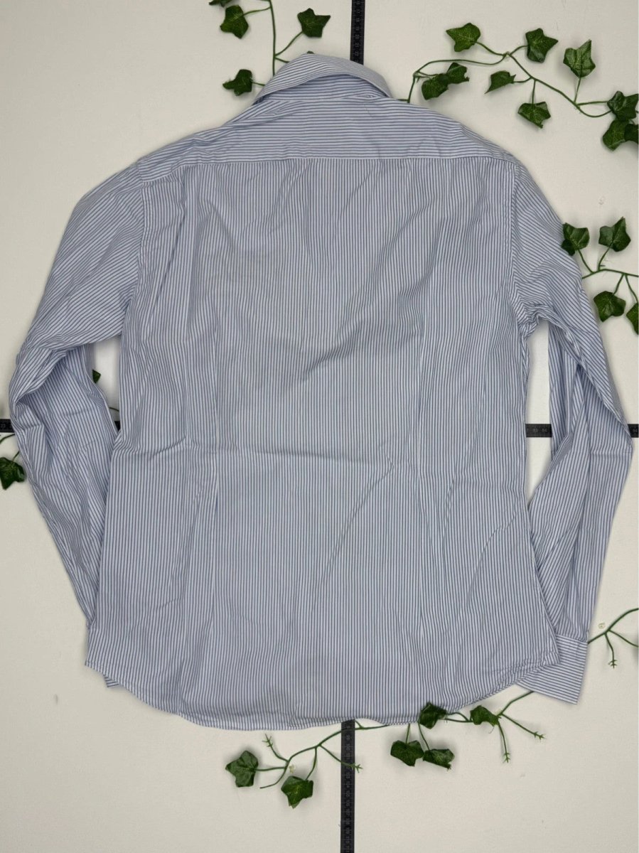 Bulgarini Vintage gestreiftes Langarm Hemd S - MonkeysVintage