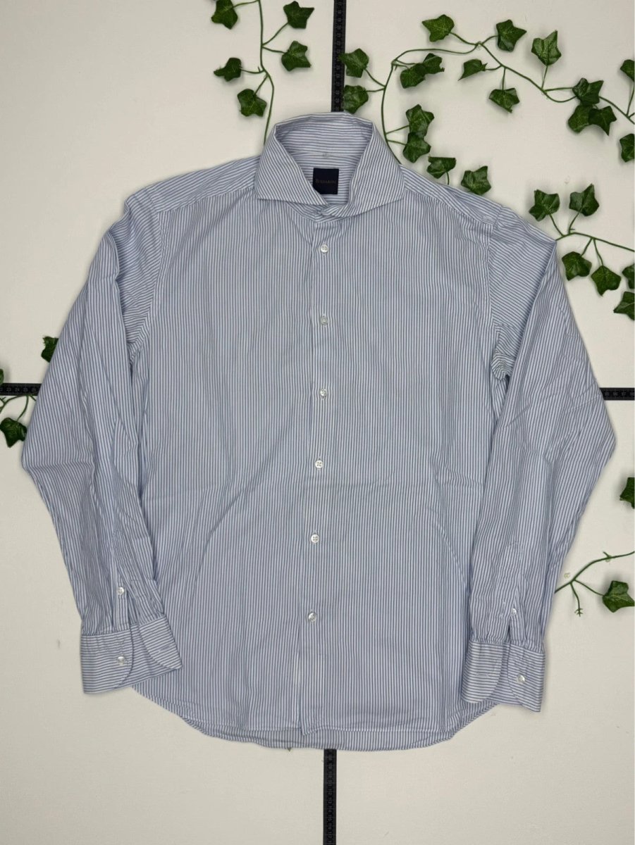 Bulgarini Vintage gestreiftes Langarm Hemd S - MonkeysVintage
