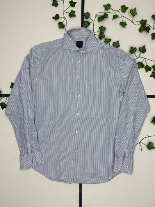 Bulgarini Vintage gestreiftes Langarm Hemd S - MonkeysVintage