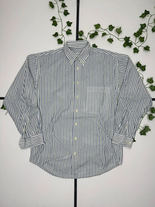 Campione Vintage gestreiftes langarm Hemd L - MonkeysVintage