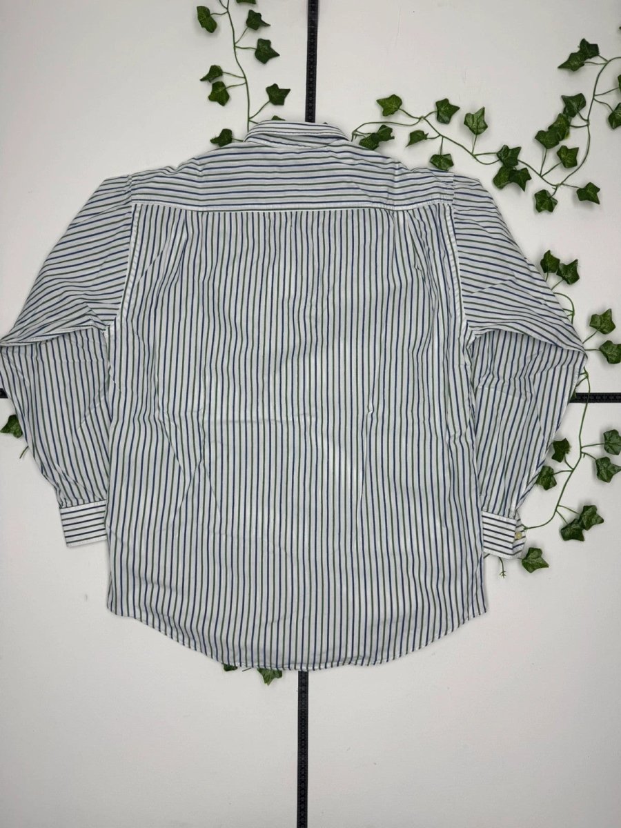 Campione Vintage gestreiftes langarm Hemd L - MonkeysVintage