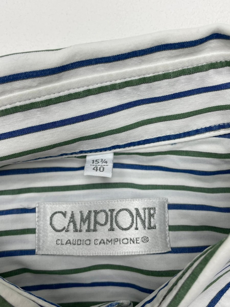 Campione Vintage gestreiftes langarm Hemd L - MonkeysVintage