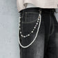 "Royal Charm" Streetwear Hosenkette Perlenkette mit Gold / Silber Details Pants Chain Y2K