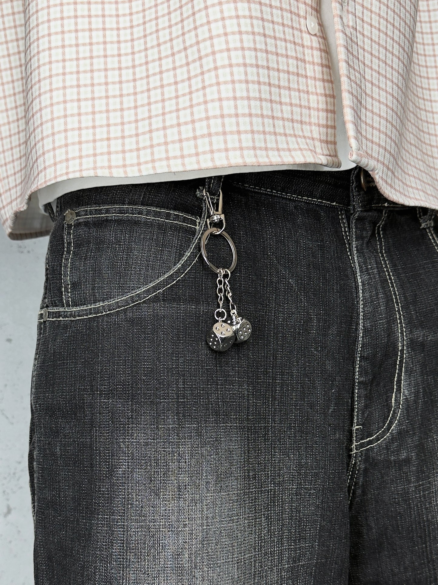 "Lucky Dice" Streetwear silber Würfel Anhänger Charm Y2K