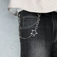 "StarBound" Streetwear silber Hosenkette mit Stern Charm Y2K Pants Chain