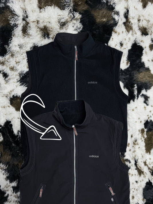 Adidas vintage oversized Weste Wendejacke 2in1 Fleece Shell Jacke M