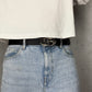 "Double S" Streetwear Y2K Gürtel Belt mit silber Schnalle