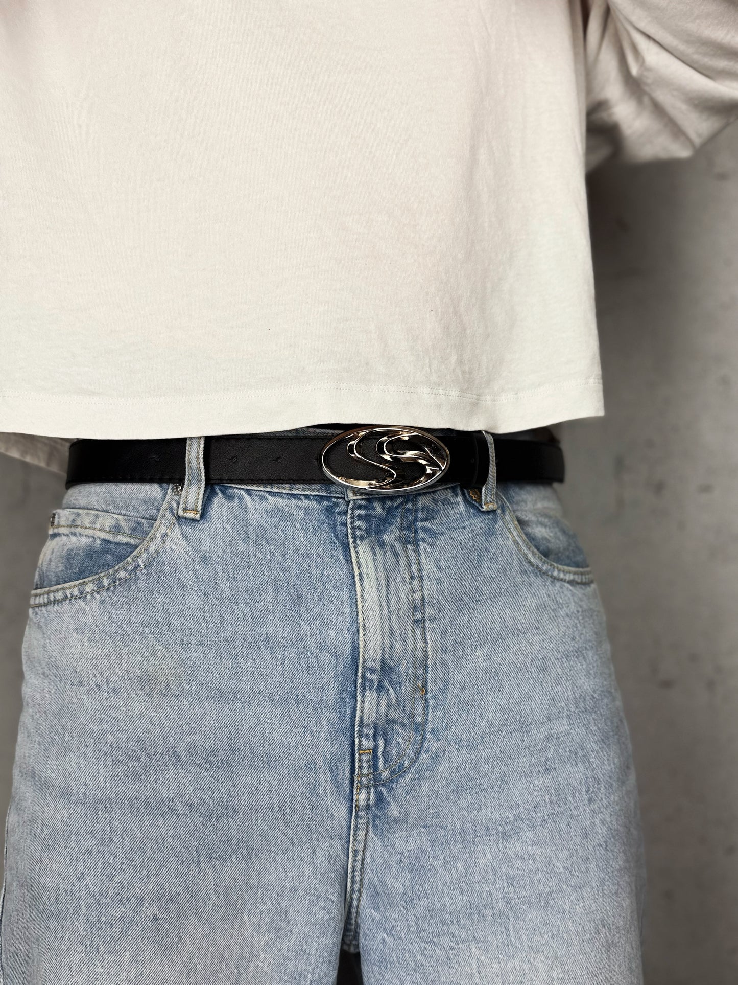 "Double S" Streetwear Y2K Gürtel Belt mit silber Schnalle