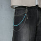 "Elizabeth" Streetwear Silber Hosenkette mit Marmor Perlen Y2K Pants Chain