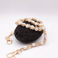 "Desert Pearl" - Edle Perlen - Hosenkette / Wallet Chain mit Gold - Details – Y2K Streetstyle Accessoire - MonkeysVintage
