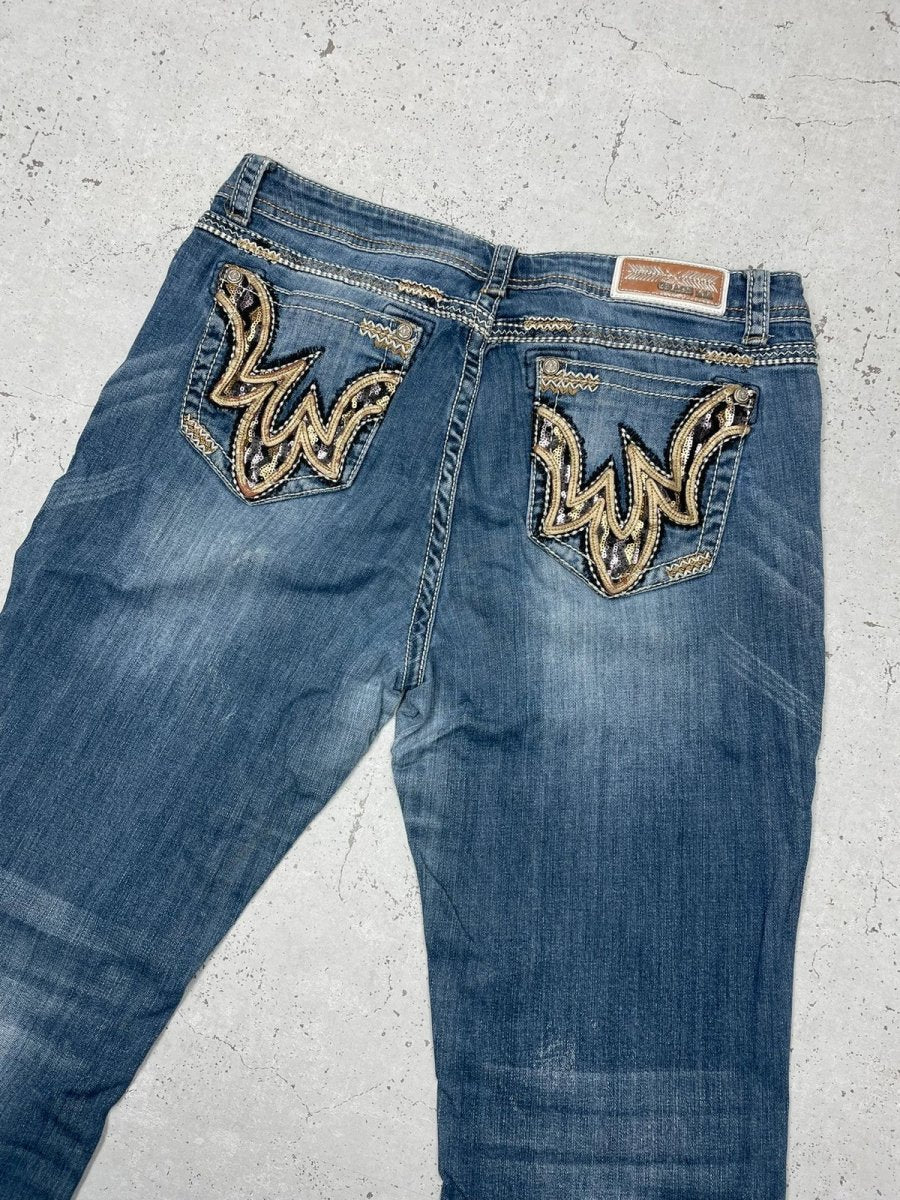 Grace LA Vintage Low Waist Y2K Baggy Jeans L - MonkeysVintage