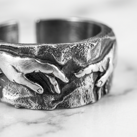 "Adams" Streetwear silber Ring größenverstellbar Art silver