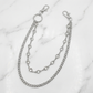 "White Orbit" Streetwear Hosenkette Silber mit weißen Steinen Pants Chain