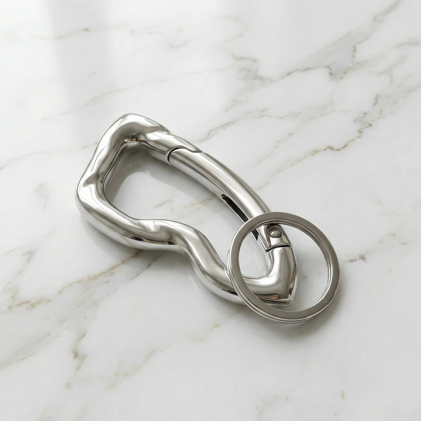 "Sharped Charm" Y2K Silber Anhänger Karabiner Accessoires Schmuck silver