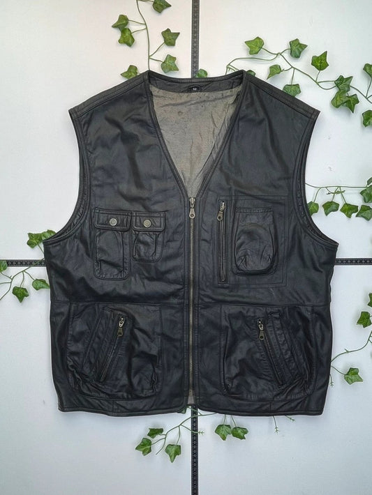 McNeal Vintage Lederweste Jacke L - MonkeysVintage