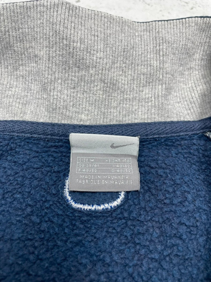 Nike Track Athletic Vintage Zipper Sweatshirt Blau Grau M - MonkeysVintage