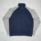 Nike Track Athletic Vintage Zipper Sweatshirt Blau Grau M - MonkeysVintage