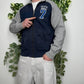 Nike Track Athletic Vintage Zipper Sweatshirt Blau Grau M - MonkeysVintage