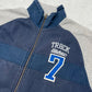 Nike Track Athletic Vintage Zipper Sweatshirt Blau Grau M - MonkeysVintage