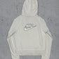 Nike Vintage Kapuzenjacke Zipper Hoodie Weiß S - MonkeysVintage