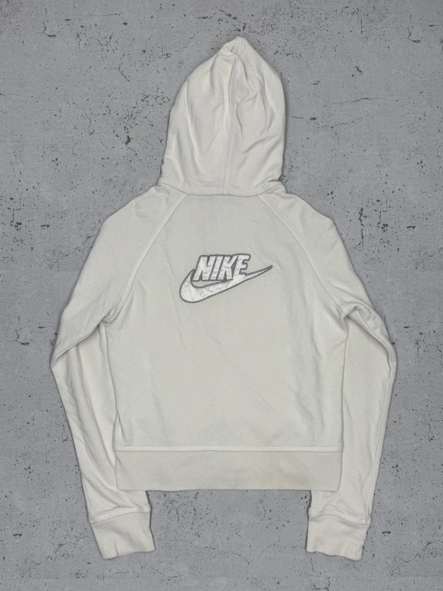 Nike Vintage Kapuzenjacke Zipper Hoodie Weiß S - MonkeysVintage