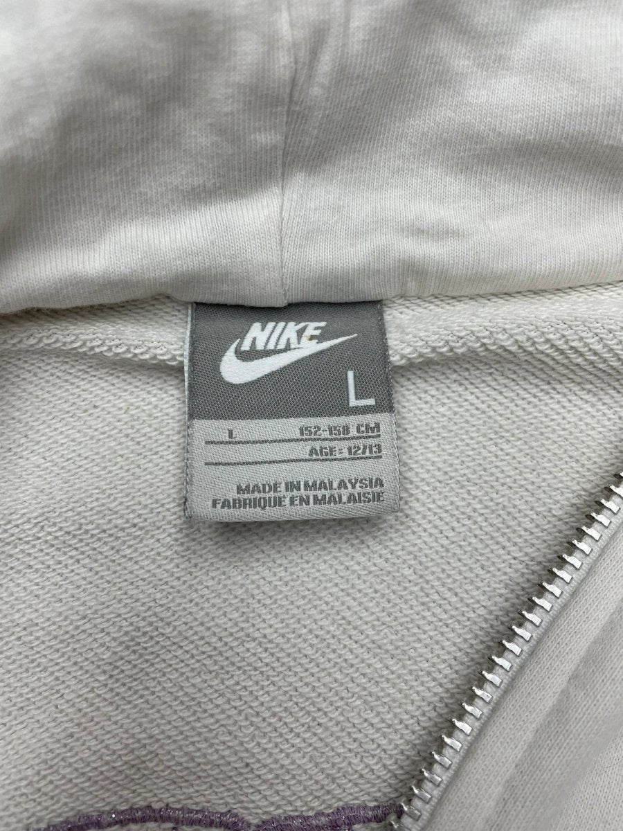 Nike Vintage Kapuzenjacke Zipper Hoodie Weiß S - MonkeysVintage