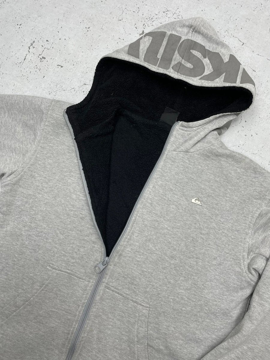 Quicksilver Zipper Jacke Teddy Grau S - MonkeysVintage