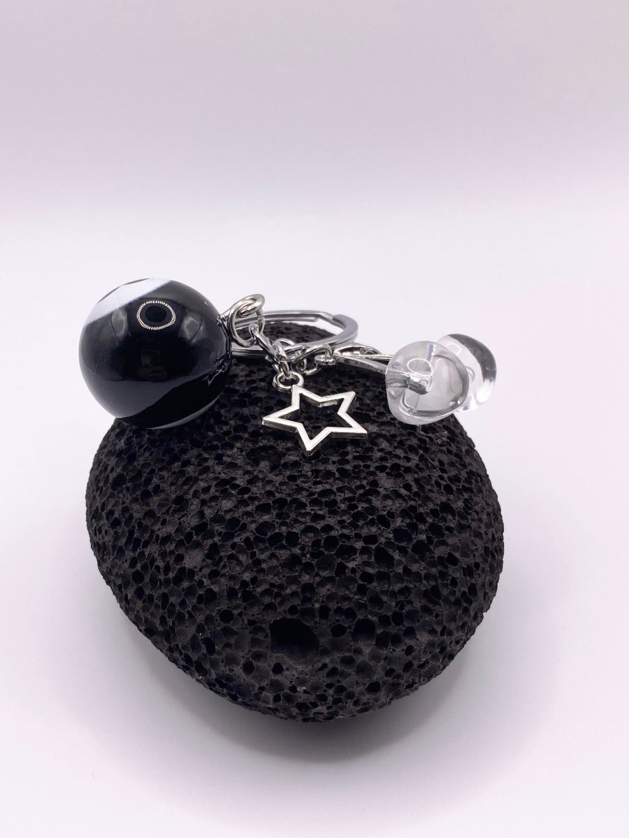 Schlüsselanhänger „Lucky 8 Ball & Kirsche“ mit Stern - Charme - MonkeysVintage