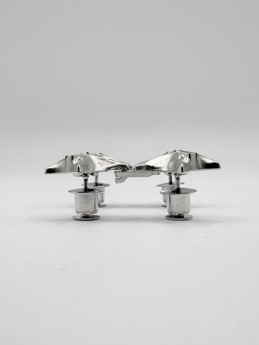 „Starlock Clips“ – 4x Kleidungsclips zum Jeans enger machen | Silber Sterne | Y2K Accessoire - MonkeysVintage