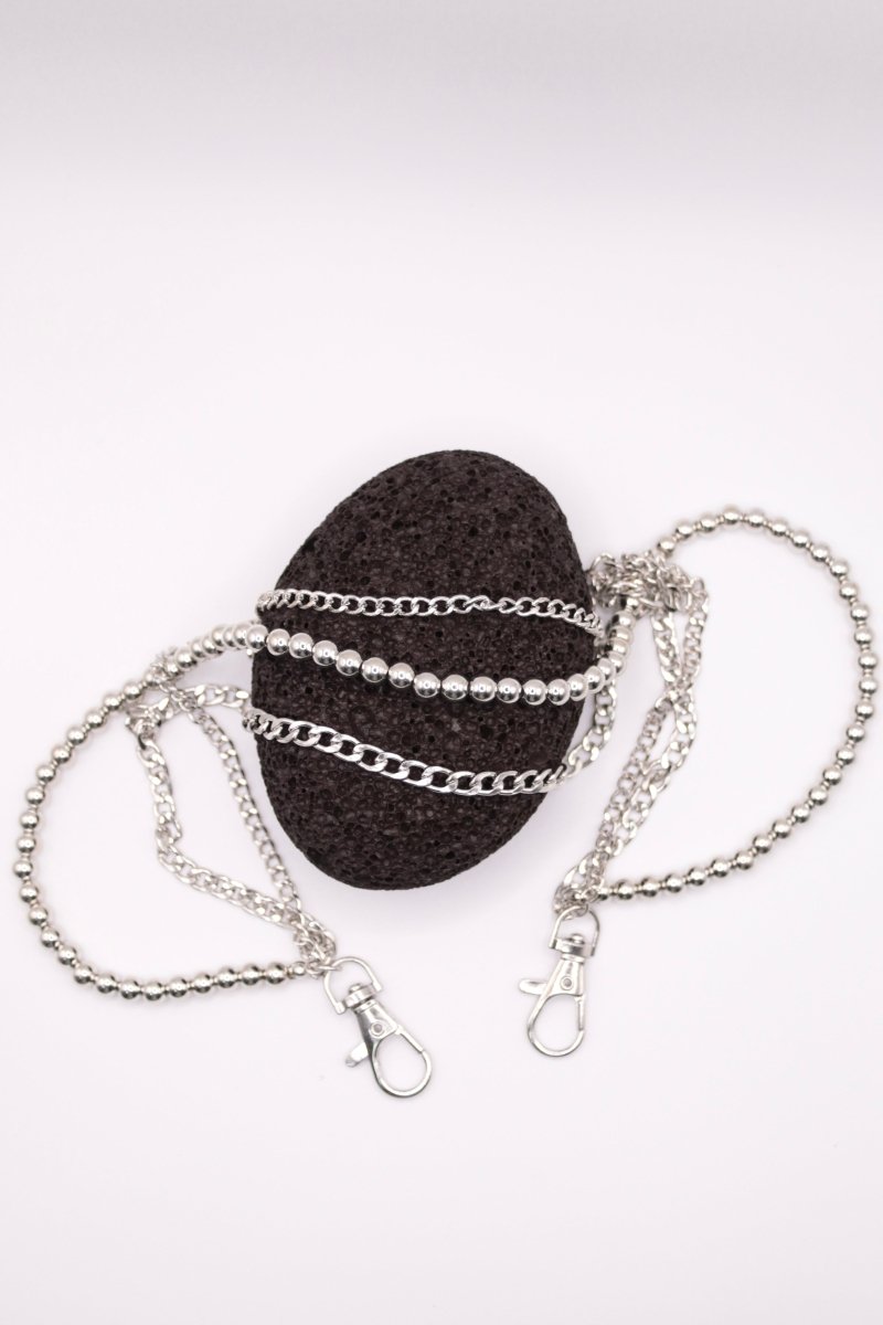 "Urban Edge" - Stylische Hosenkette mit dreifachem Kettendesign für Jeans & Streetwear - MonkeysVintage