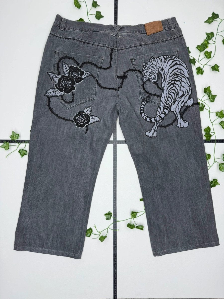 Vintage Baggy Hip - Hop Y2K Tiger Jeans Hose W44 L32 - MonkeysVintage