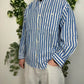 Vintage gestreiftes Langarm Hemd L - MonkeysVintage
