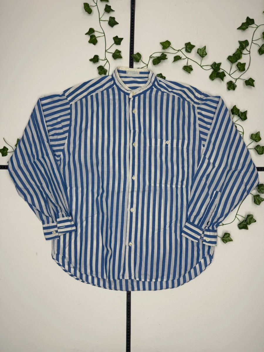 Vintage gestreiftes Langarm Hemd L - MonkeysVintage