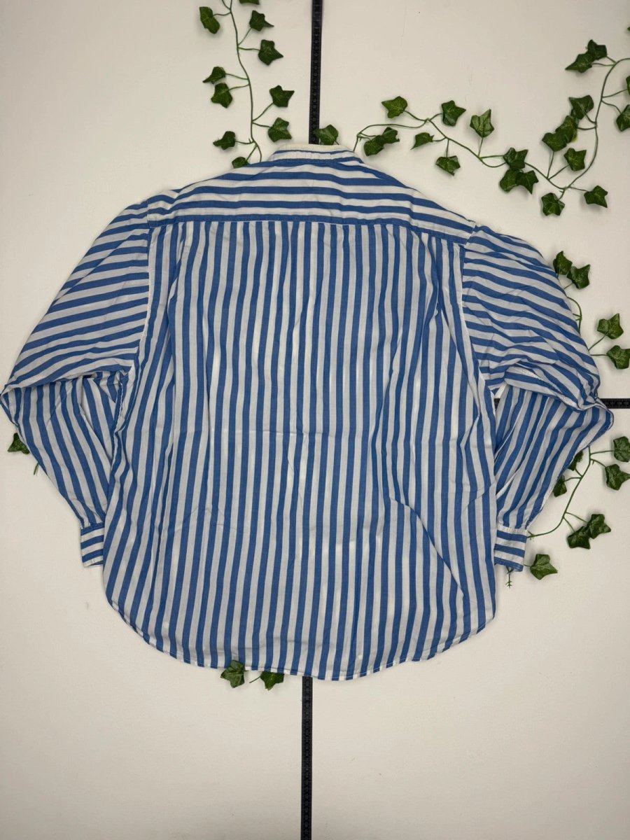 Vintage gestreiftes Langarm Hemd L - MonkeysVintage