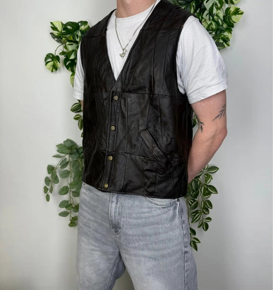 Vintage Y2K Lederweste L - MonkeysVintage